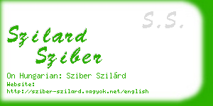 szilard sziber business card