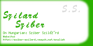 szilard sziber business card